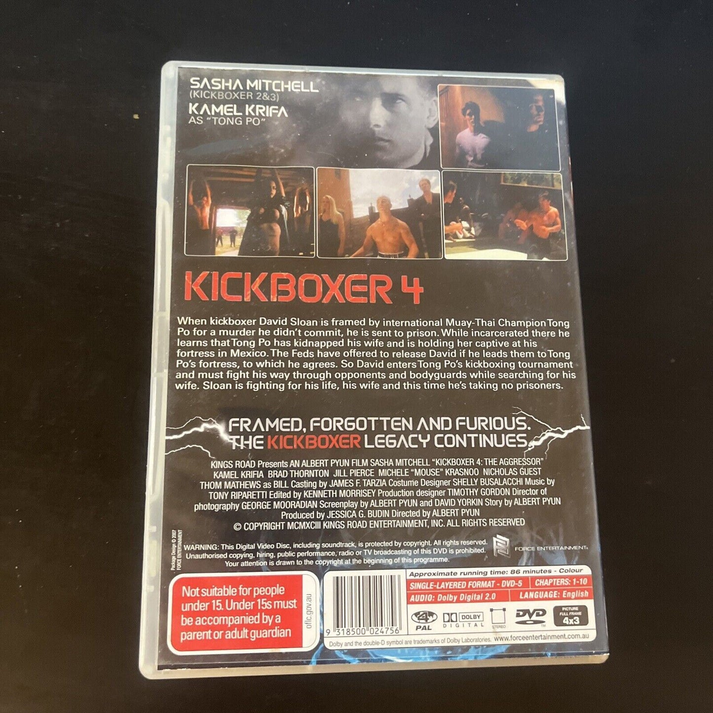 Kickboxer 4 (DVD, 1993) Sasha Mitchell, Kamel Krifia, Brad Thornton Region 4