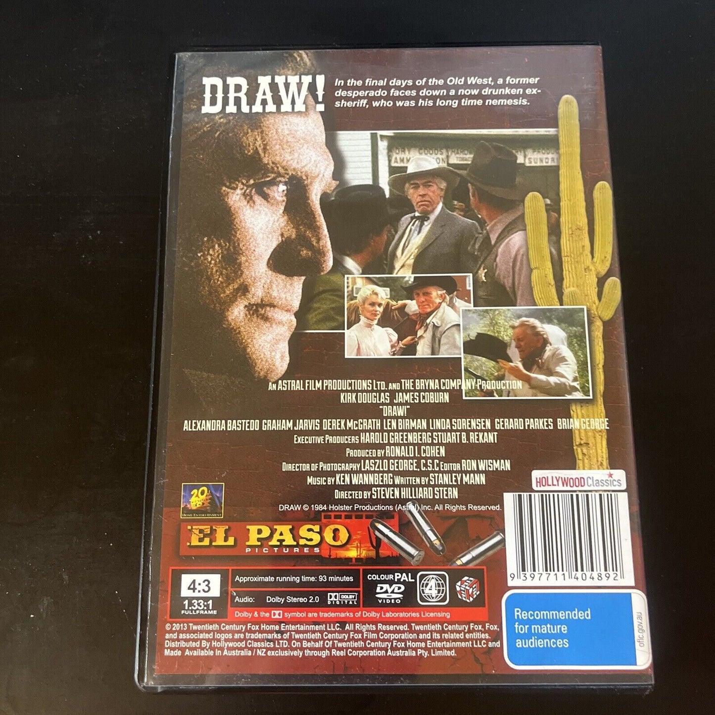 Draw! (DVD, 1984) Kirk Douglas, James Coburn, Alexandra Bastedo Region 4