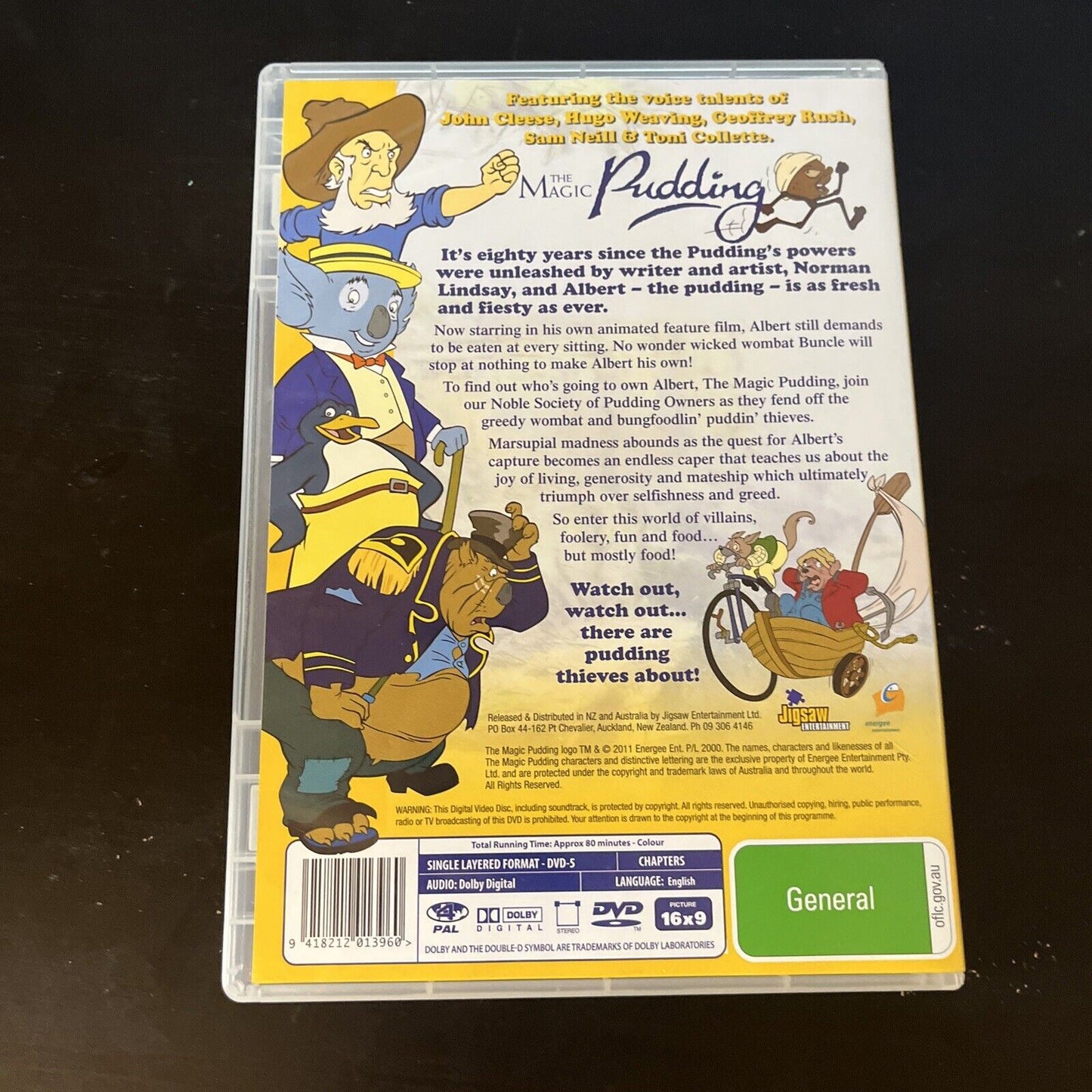 The Magic Pudding (DVD, 2000) John Cleese, Hugo Weaving NEW Region 4