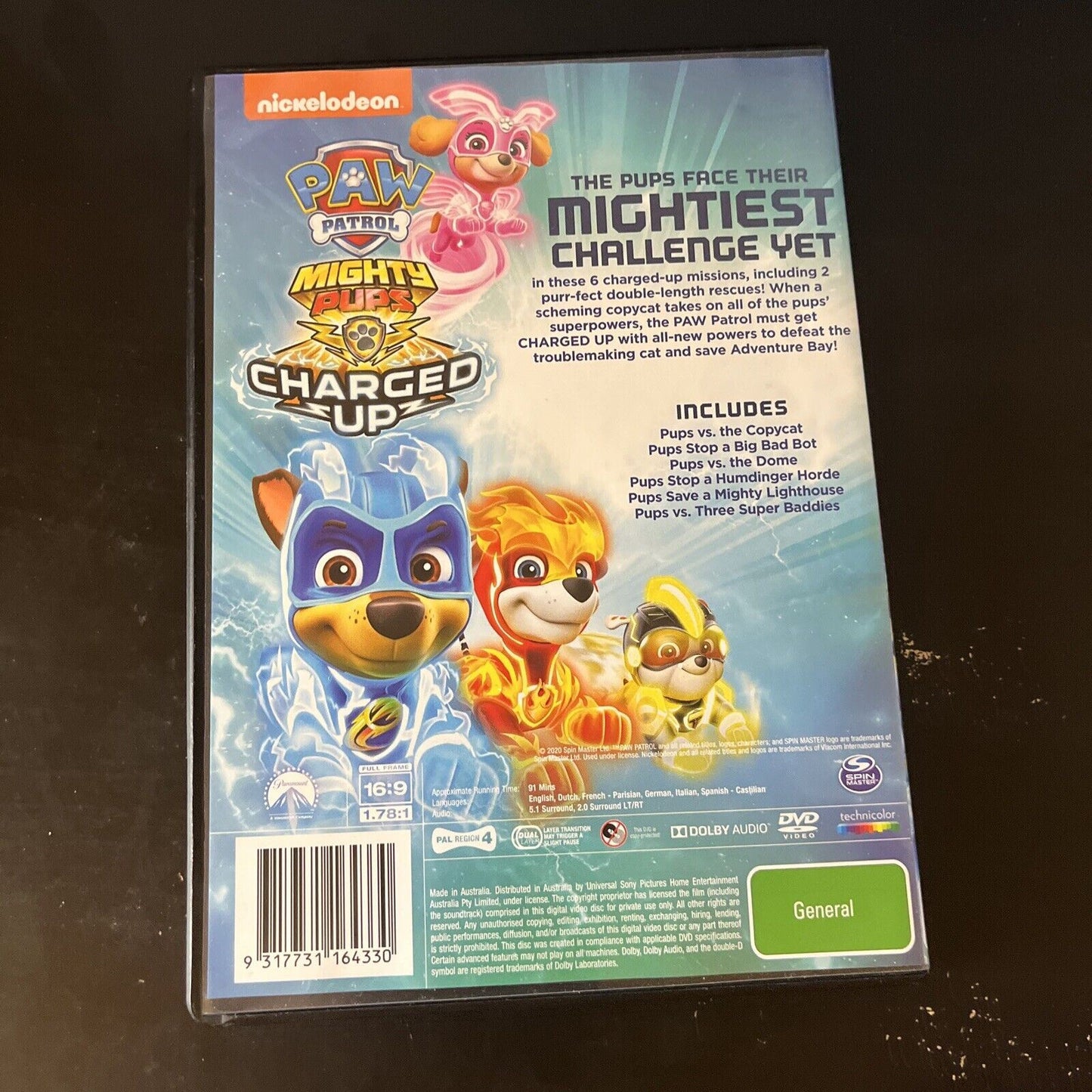 Paw Patrol - Mighty Pups - Charged Up (DVD, 2019) NEW Region 4