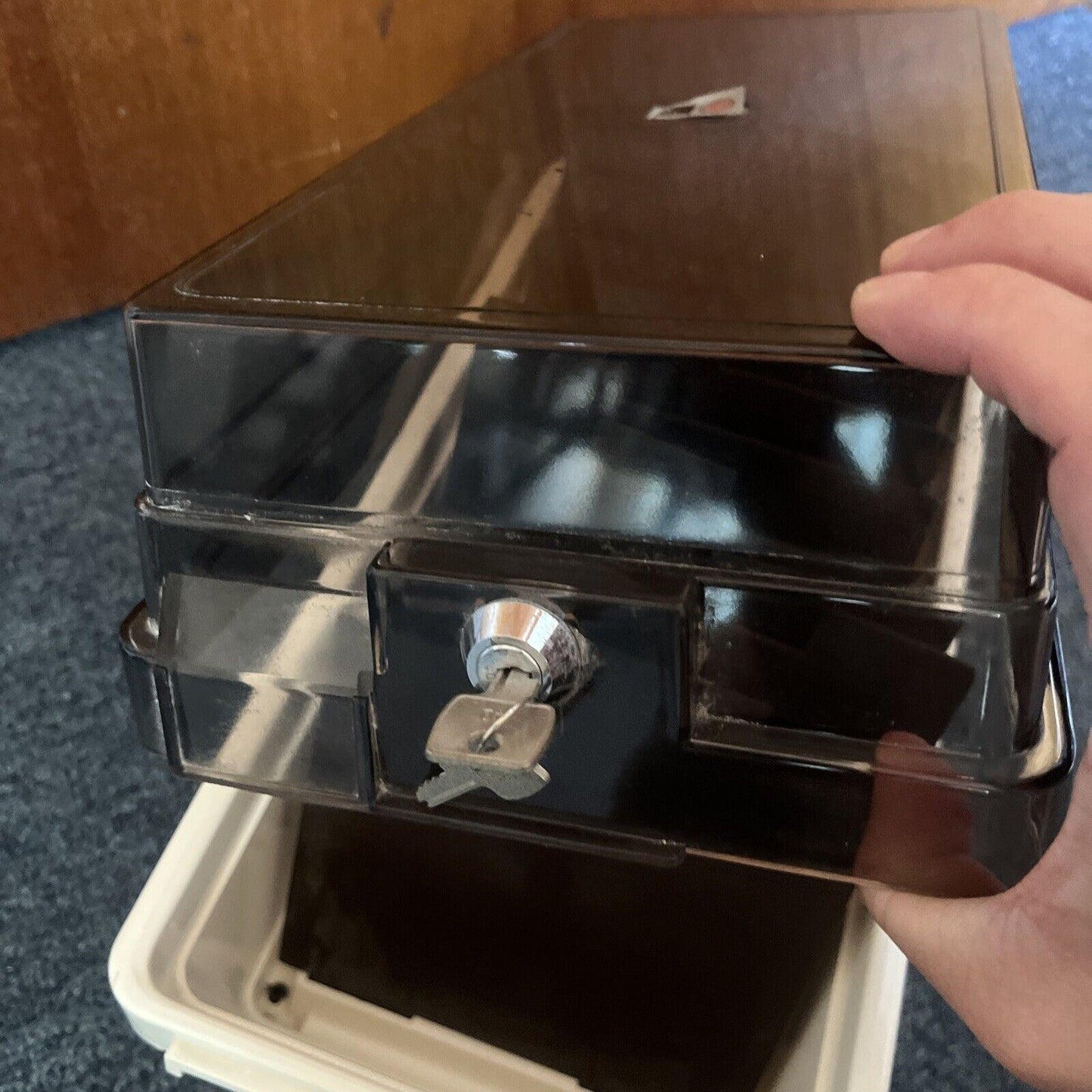 ABA 5.25" Floppy Disc Storage Container Box Holder with Key Made In Sweden