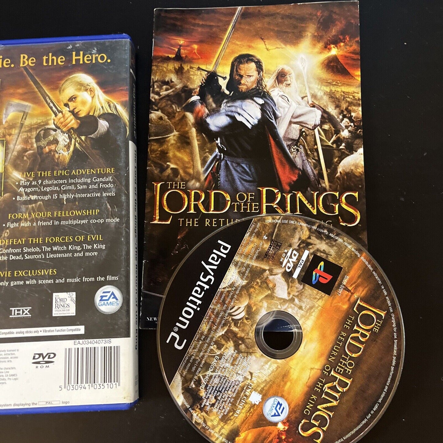 The Lord of the Rings : Return of the King Sony PS2 PAL complete with manual.