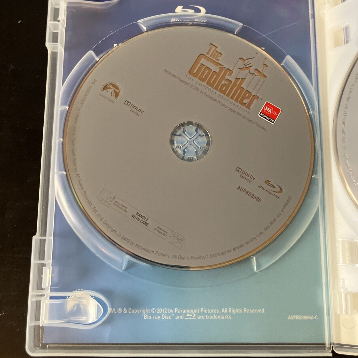 The Godfather Part 1,2,3 The Coppola Restoration (Bluray, 1990, 3-Disc) RegionB