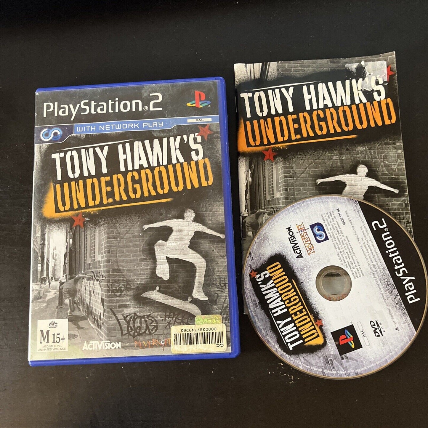 Tony Hawk's Underground - Sony Playstation 2 PS2 With Manual PAL