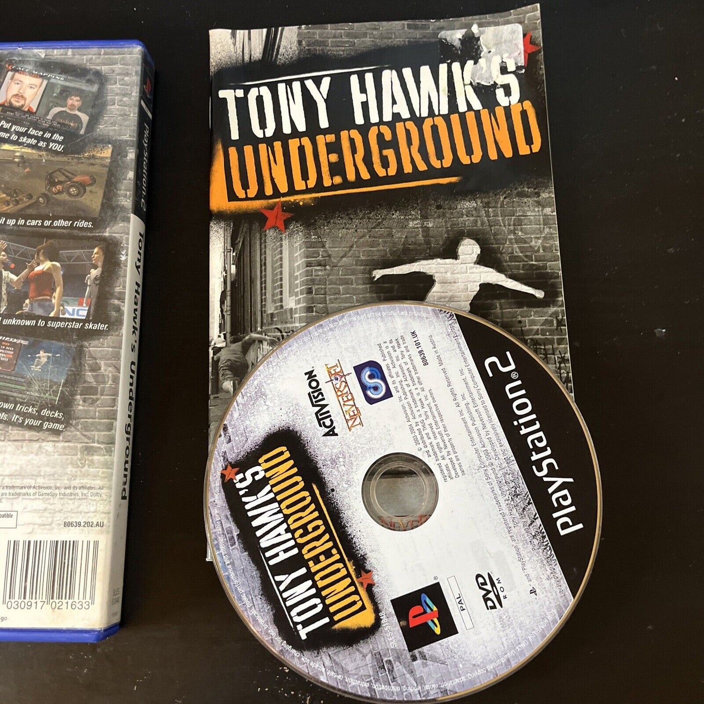 Tony Hawk's Underground - Sony Playstation 2 PS2 With Manual PAL