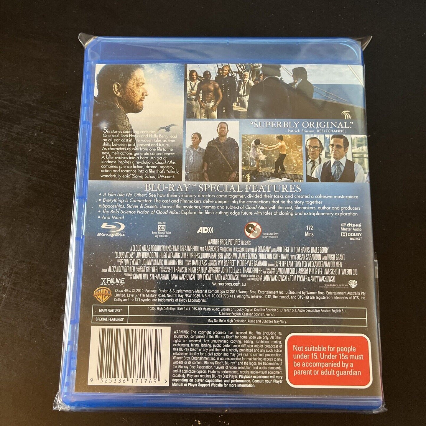 Cloud Atlas (Blu-ray, 2012) Tom Hanks, Halle Berry, Jim Broadbent NEW Region B