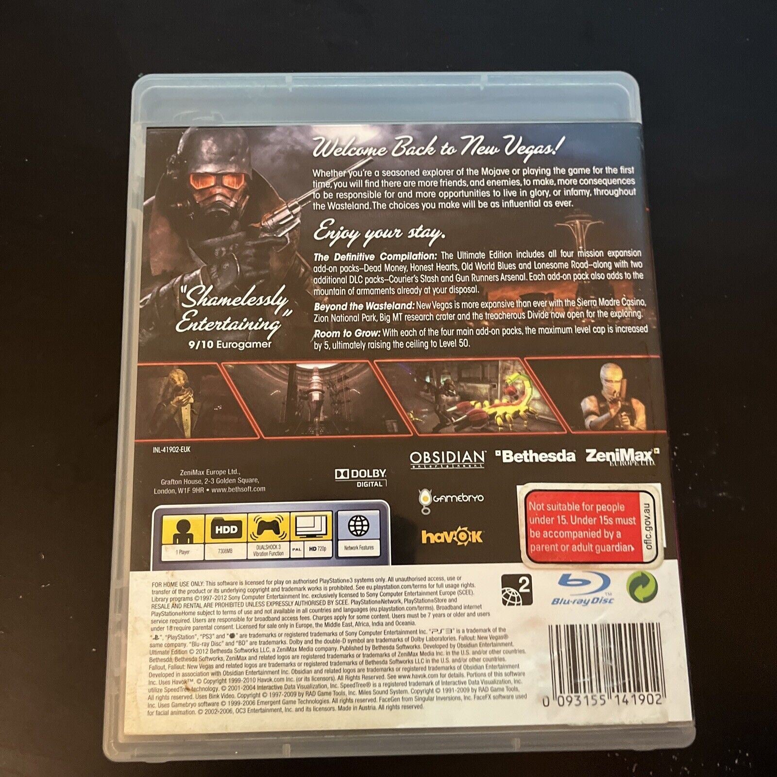 Jeu Fallout: New Vegas - Version PlayStation 3 (PS3) Complète PAL - Bon État