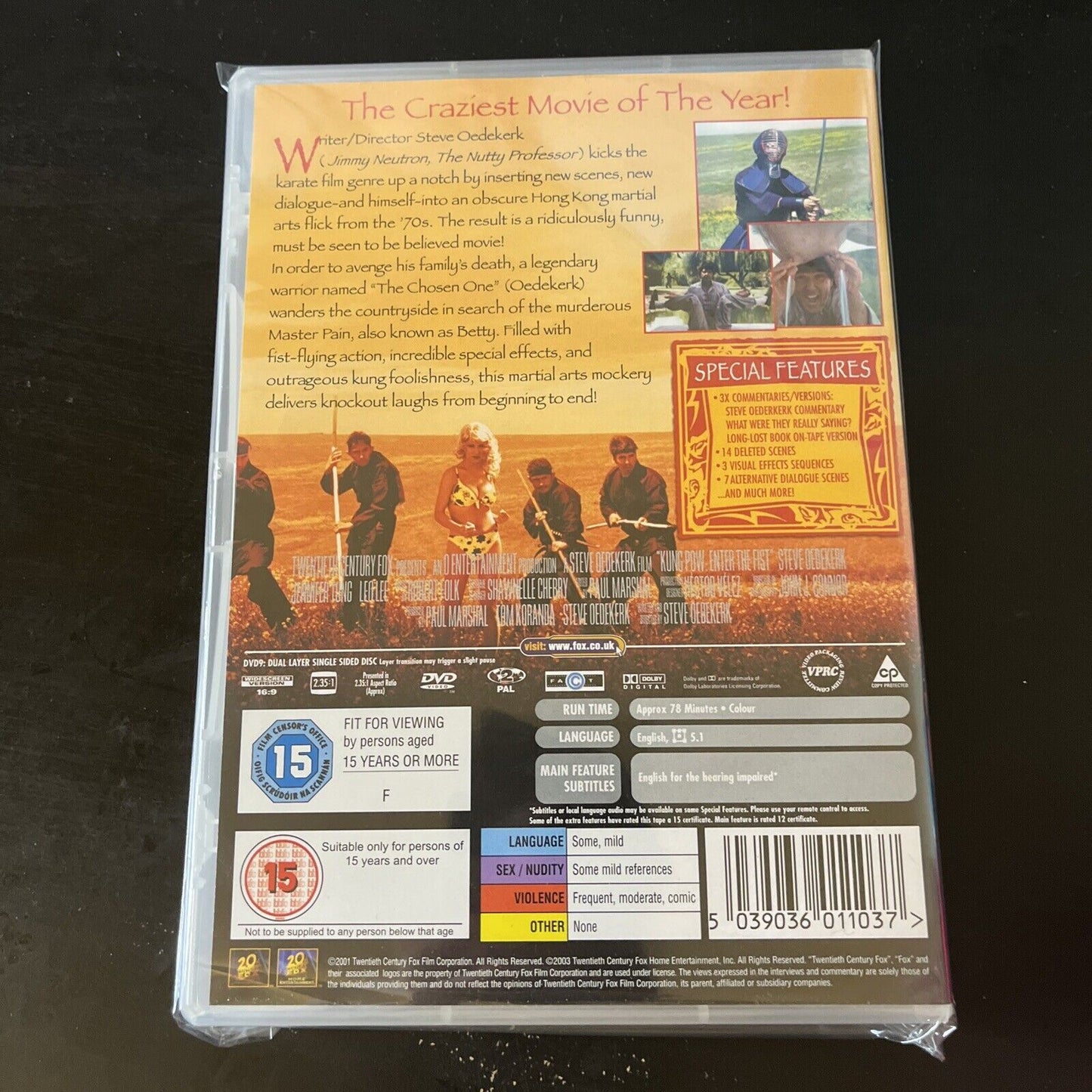 Kung Pow (DVD, 2002) Steve Oedekerk, Jennifer Tung, Leo Lee NEW Region 2