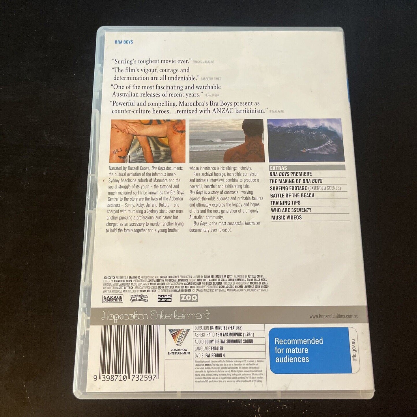 Bra Boys (DVD, 2007) Koby Abberton, Jai Abberton, Sunny Abberton, Region 4
