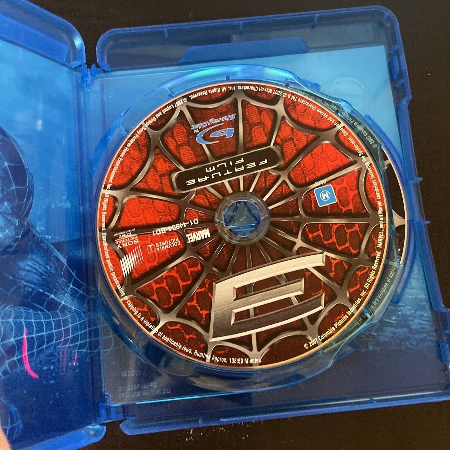 Spider-Man 3 (Blu-ray, 2007, 2-Disc) Tobey Maguire, Kirsten Dunst All Regions