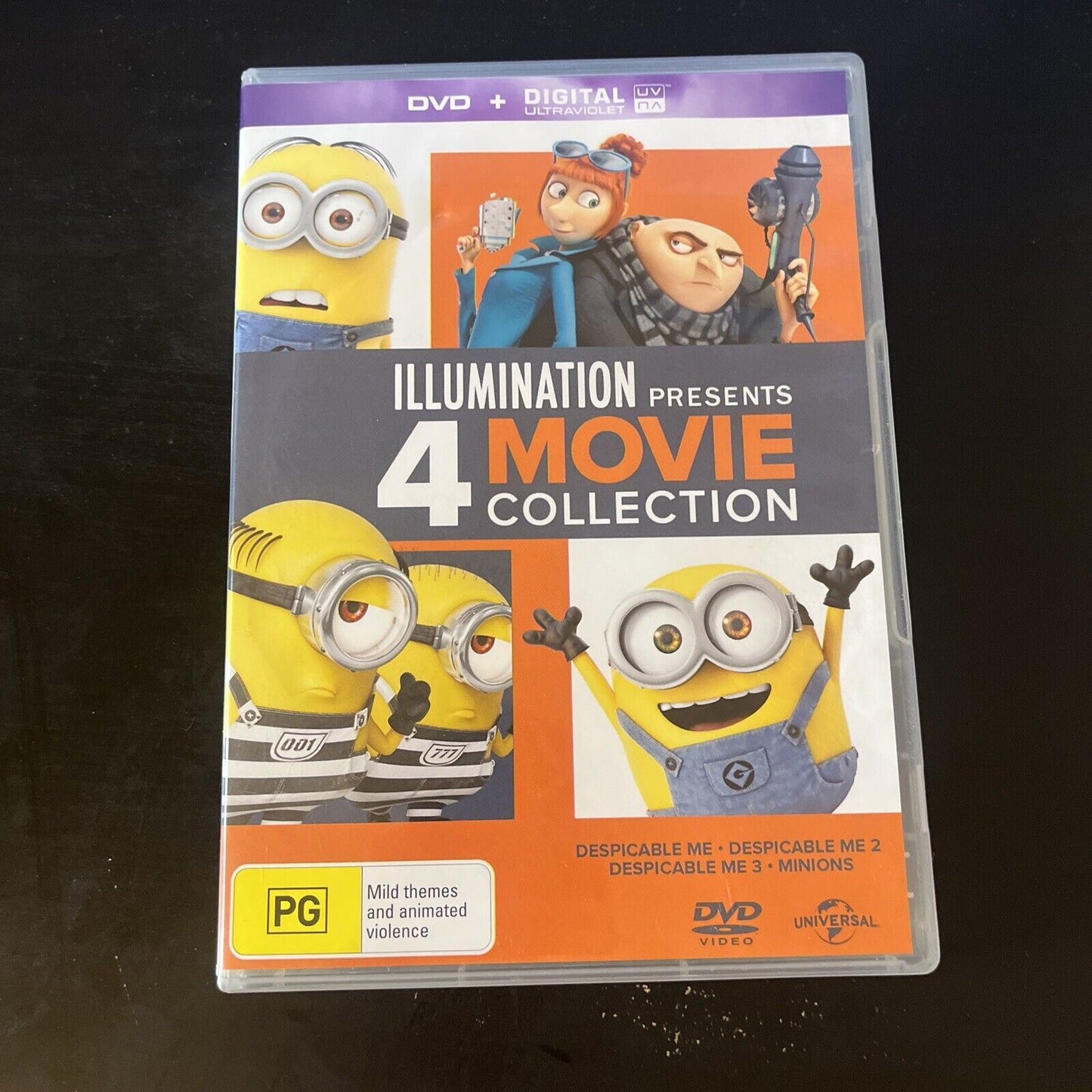 Despicable Me 1 2 3 + Minions (DVD, 2017, 4-Disc) Region 4