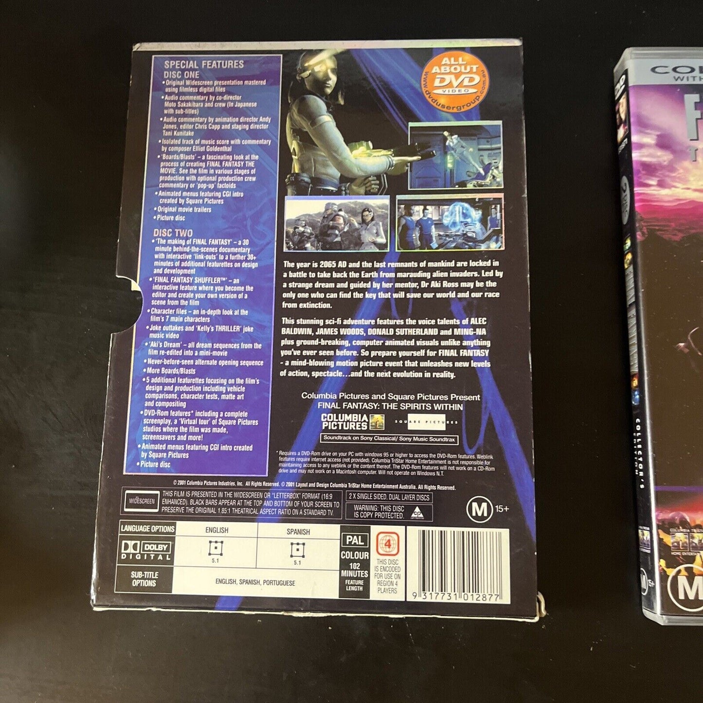 Final Fantasy - The Spirits Within - Collectors Edition (DVD, 2001) Region 4