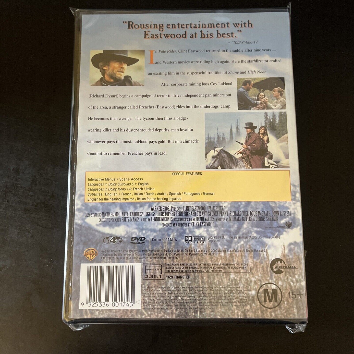 Pale Rider (DVD, 1985) Clint Eastwood, Michael Moriarty NEW Region 4