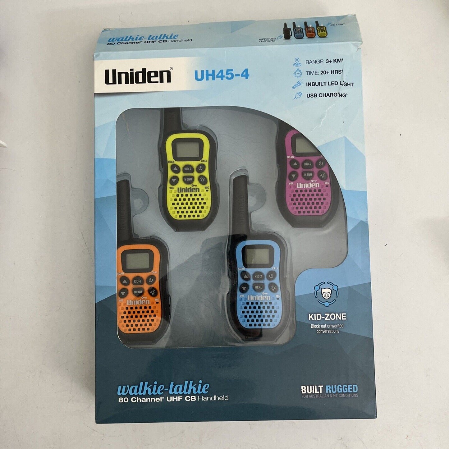 Uniden Walkie Talkie 80 Channel UHF CB 4x Handheld *batteries not included*