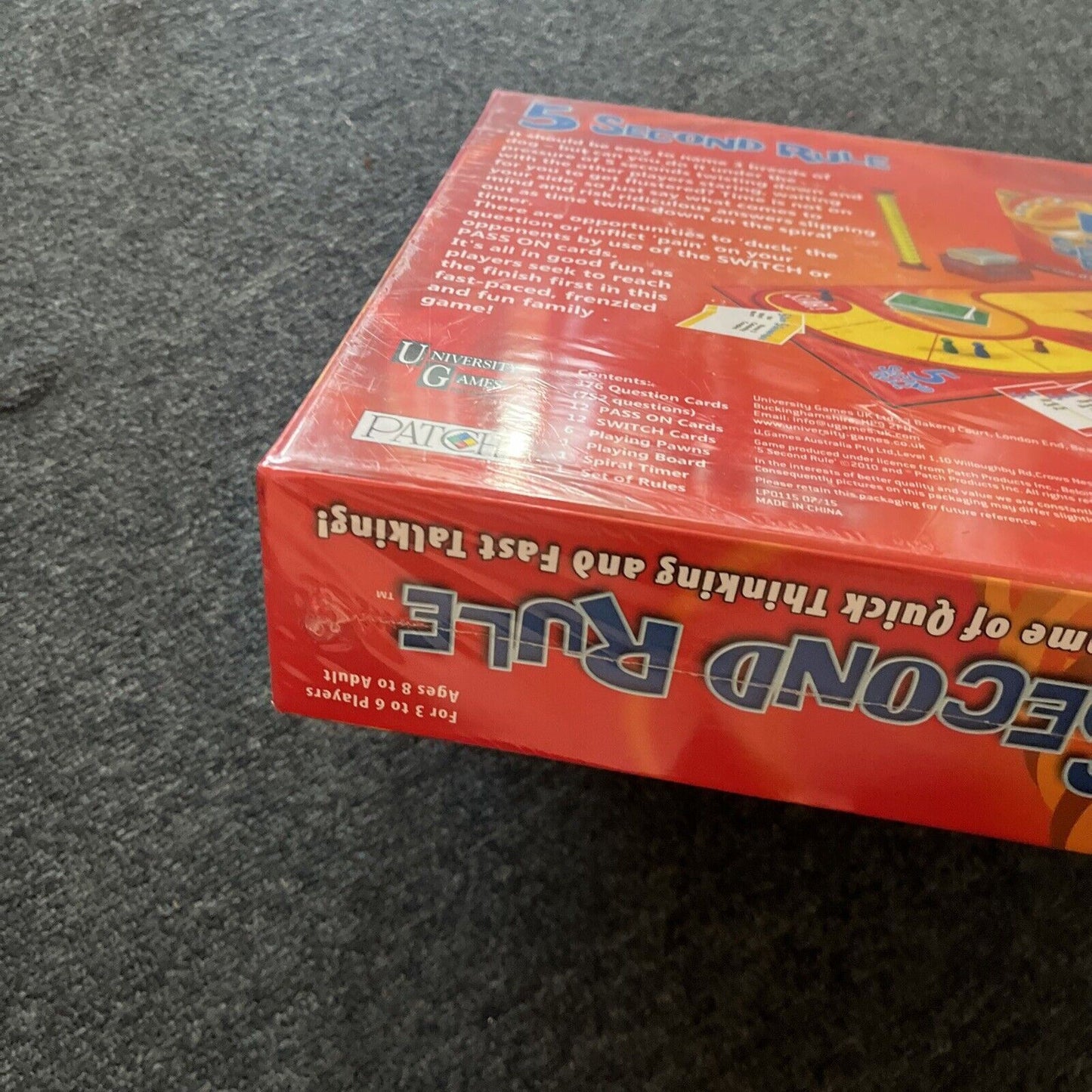 *New Sealed* 5 Second Rule Board Game by University Games