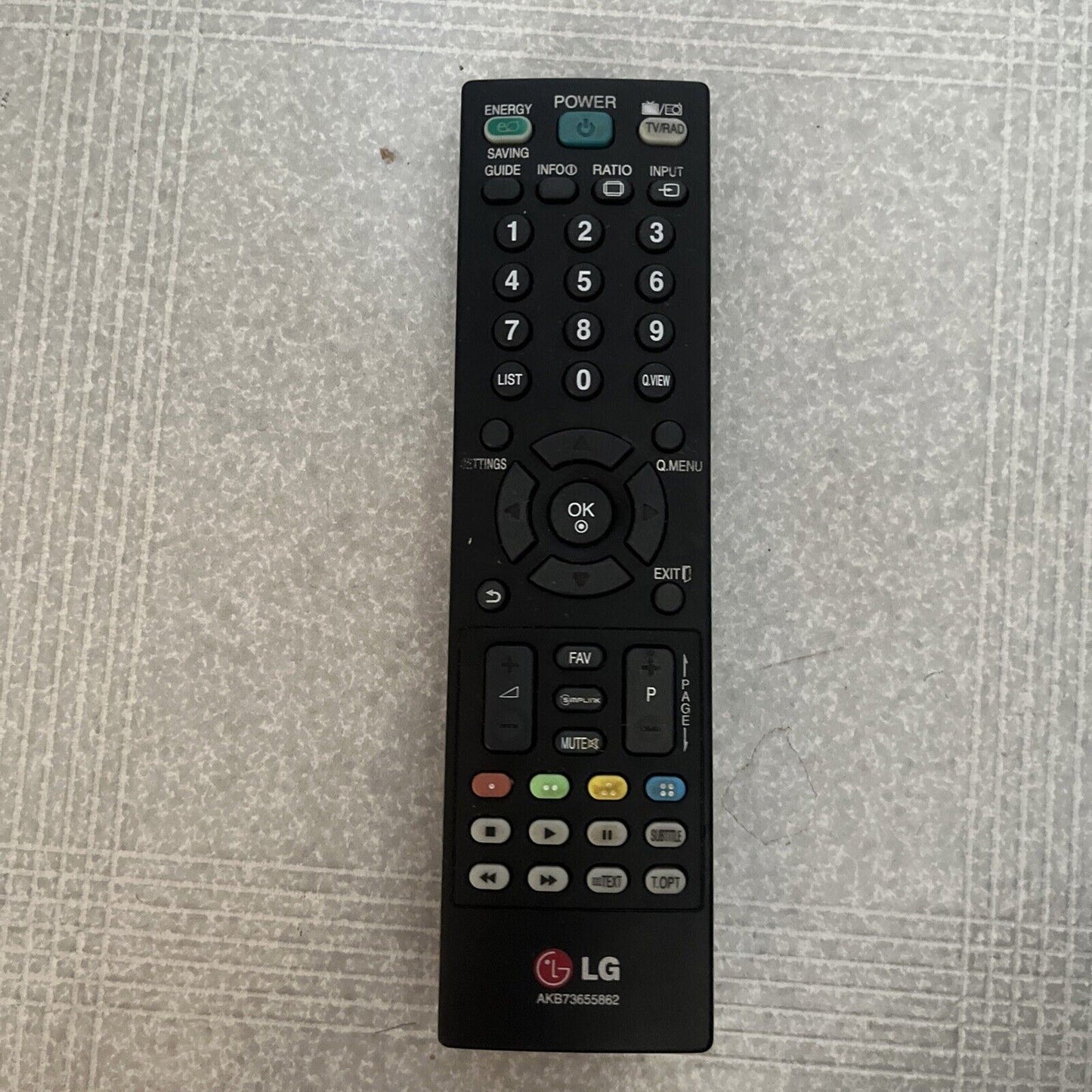 Genuine LG AKB73655862 Remote Control for LCD TV