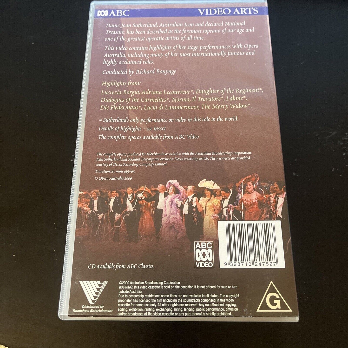 Opera Australia Encore! The Best Of Joan Sutherland Live From Sydney Opera VHS