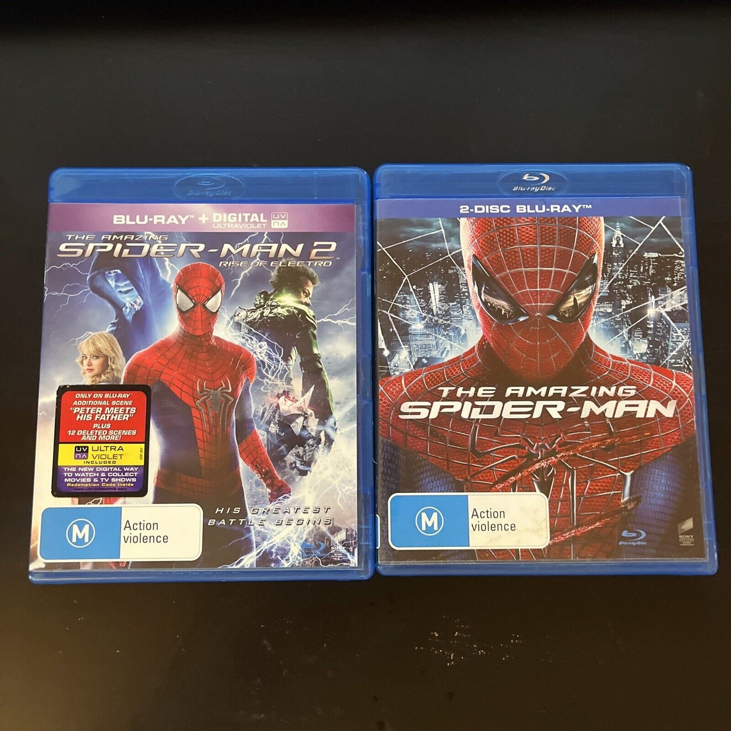 The Amazing Spider-Man 1 & 2 (Blu-ray, 2014, 3-Disc) Andrew Garfield R –  Retro Unit