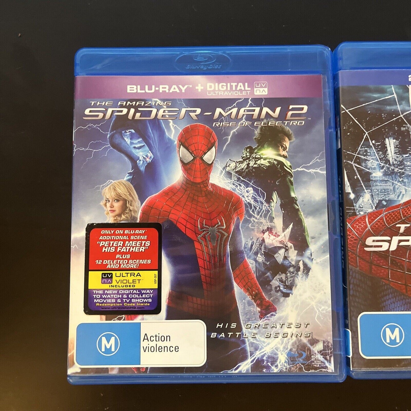 The Amazing Spider-Man 1 & 2 (Blu-ray, 2014, 3-Disc) Andrew Garfield Region B