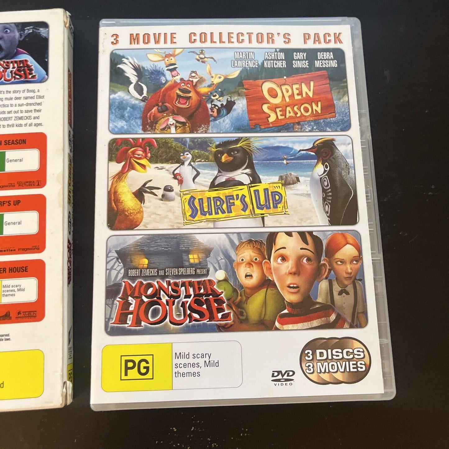 Open Season / Surf's Up / Monster House (DVD, 2008, 3-Disc) Region 4