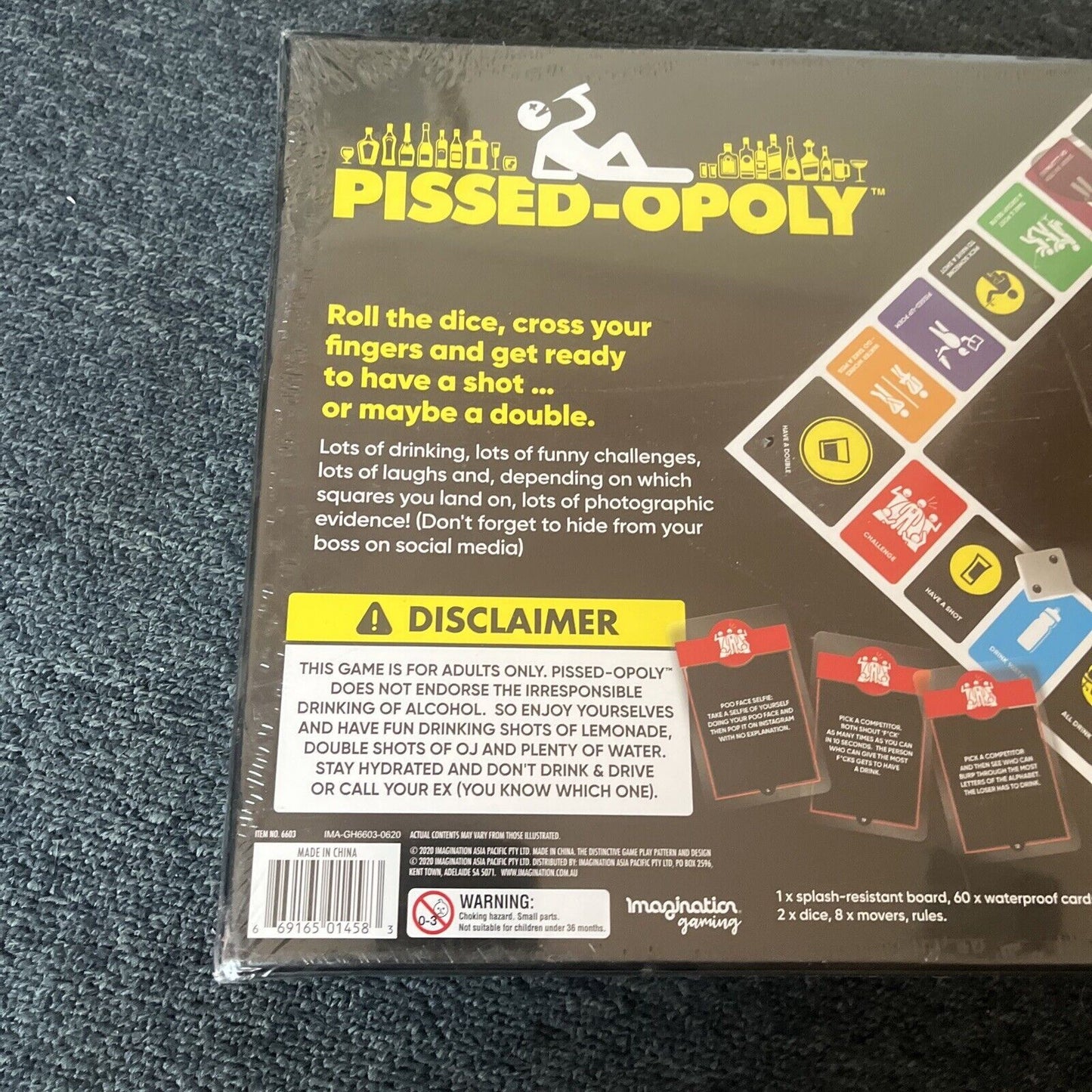*New Sealed* Pissed-opoly Adult Drinking Board Game Imagination