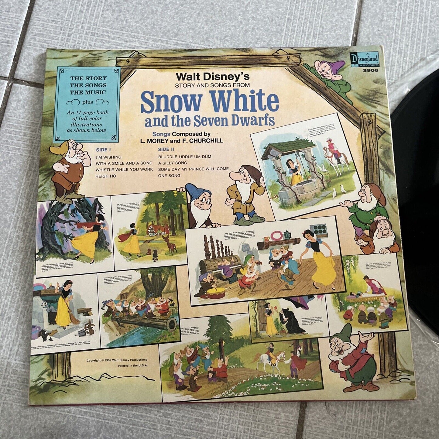 WALT DISNEY'S Snow White And The Seven Dwarfs (Vinyl Record, 1969)