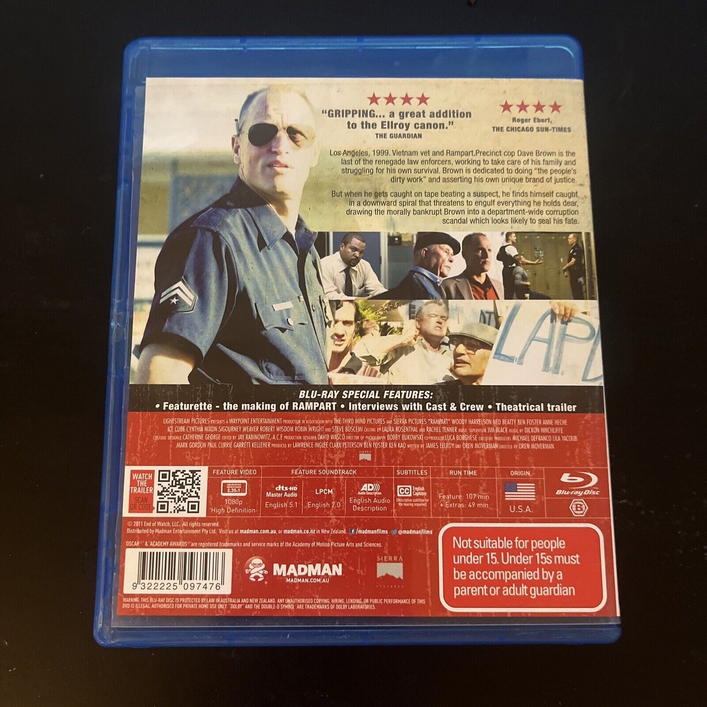 Rampart (Bluray, 2011) Woody Harrelson, Robin Wright Region B