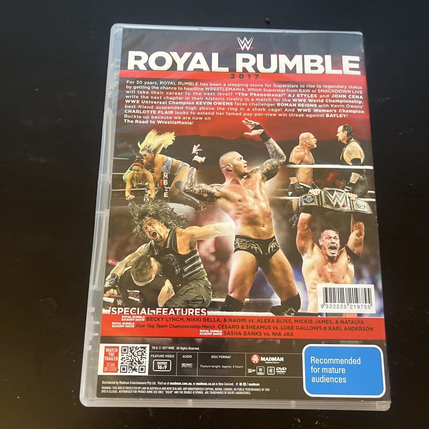 WWE - Royal Rumble 2017 (DVD, 2 Disc Set) Daniel Bryan, John Cena, Region 4