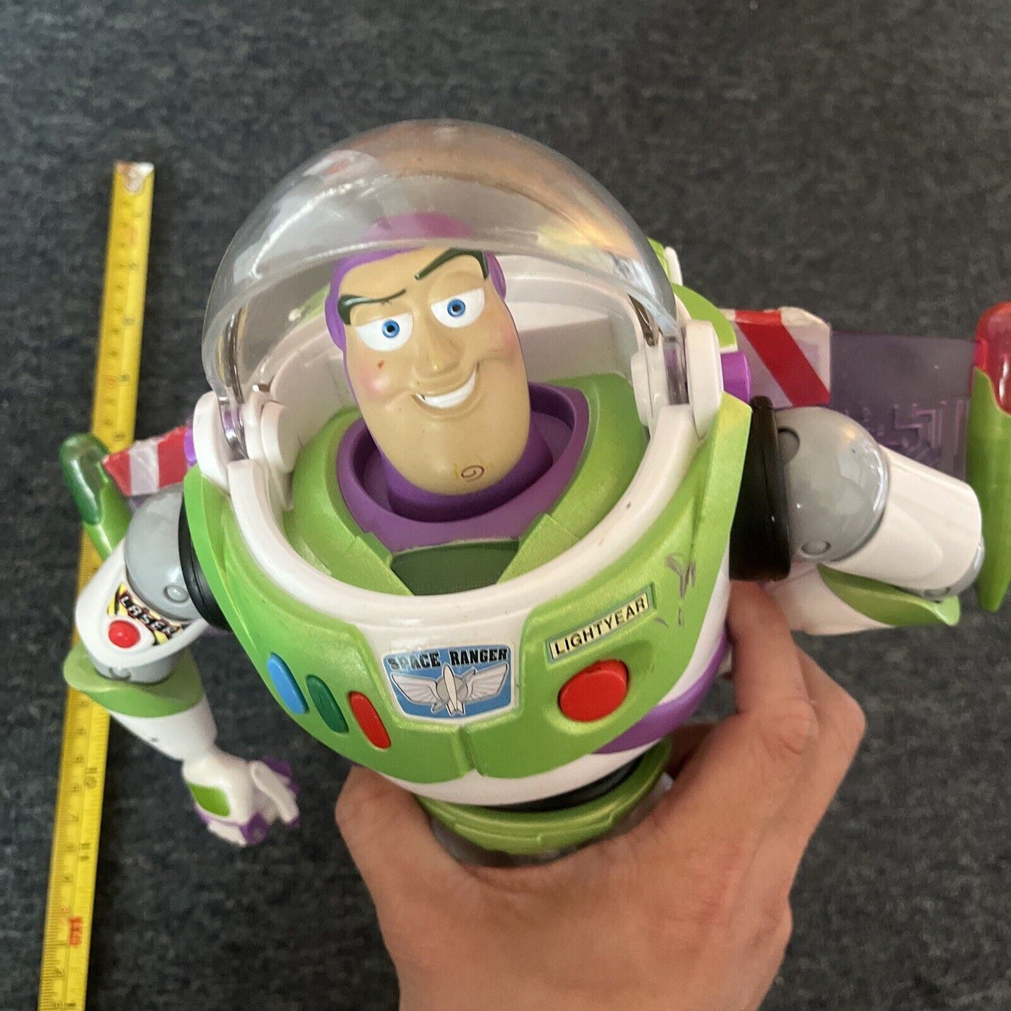 3x Buzz Lightyear Toy Story Figure: 11" Y1217 2012, 11" W8011 2012, 7" 2018