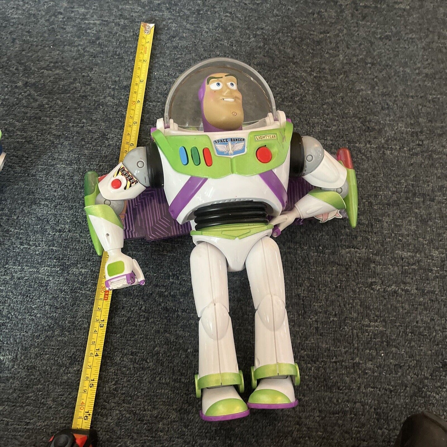 3x Buzz Lightyear Toy Story Figure: 11" Y1217 2012, 11" W8011 2012, 7" 2018