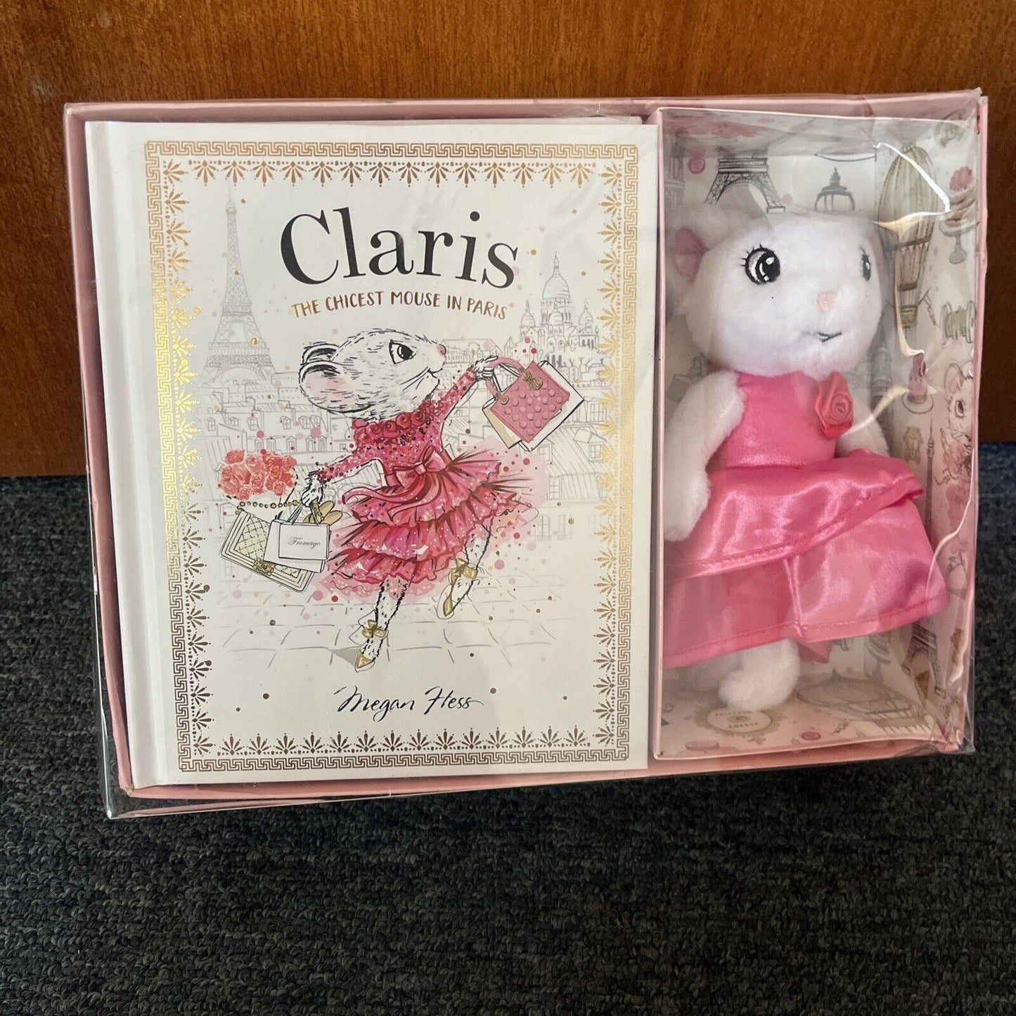 Claris The Chicest Mouse in Paris: Book & Toy Gift Set Plush Toy by Megan Hess