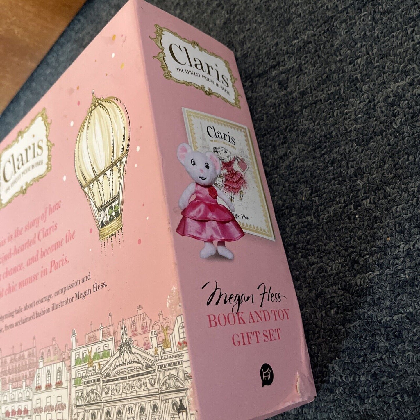 Claris The Chicest Mouse in Paris: Book & Toy Gift Set Plush Toy by Megan Hess