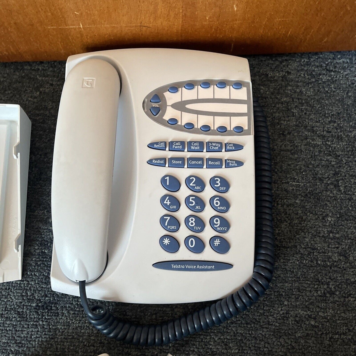 Telstra T1000S Landline Corded Telephone with Wall Mount