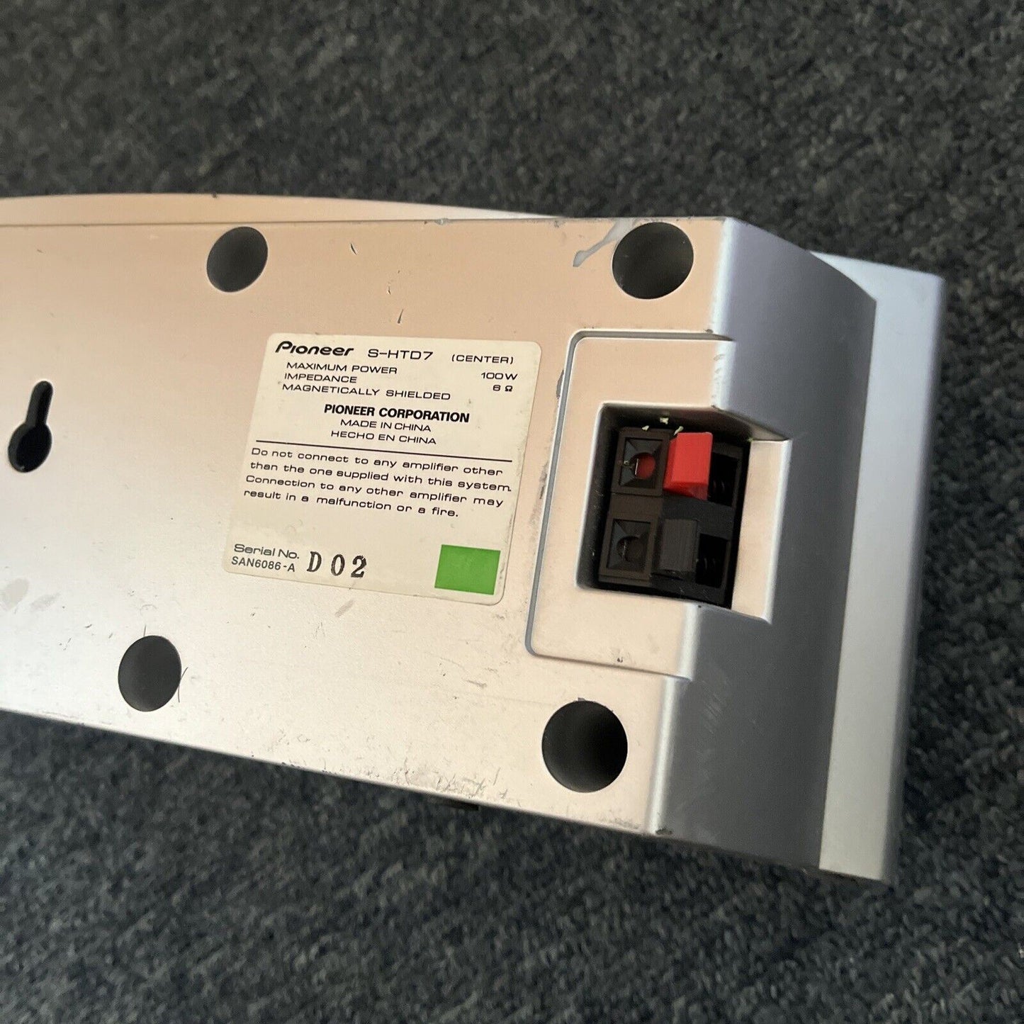 PIONEER S-HTD7 Magnetically Shielded Center Speaker (100W 6 Ohms)