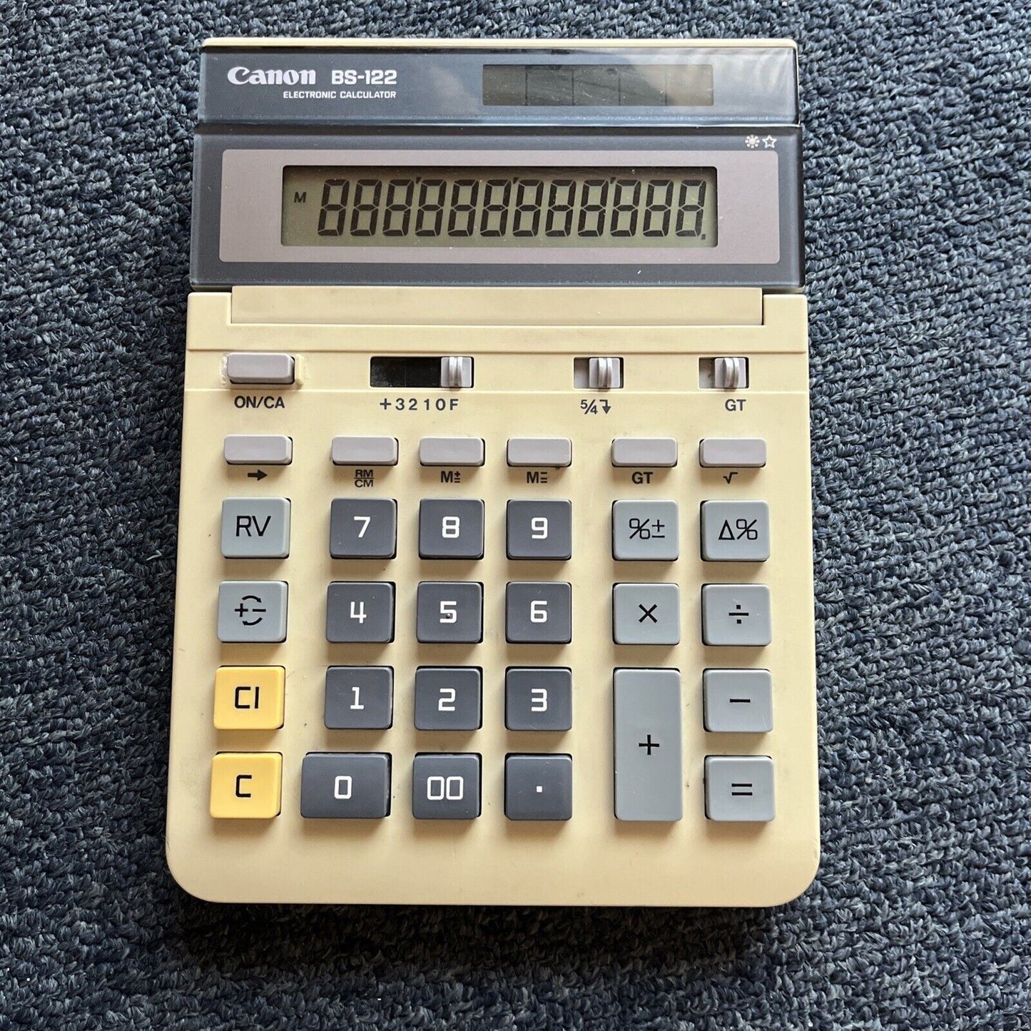 Canon BS-122 Electronic Large Calculator Solar Powered
