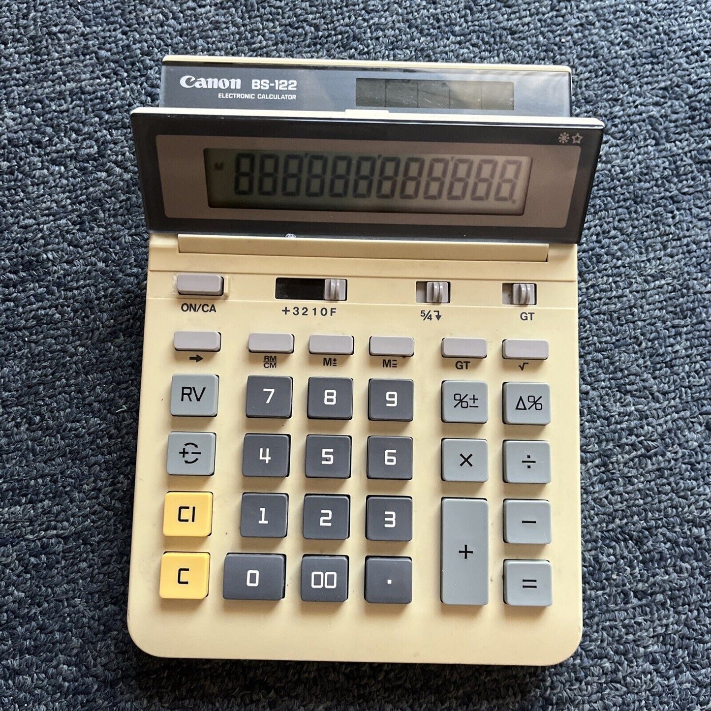 Canon BS-122 Electronic Large Calculator Solar Powered