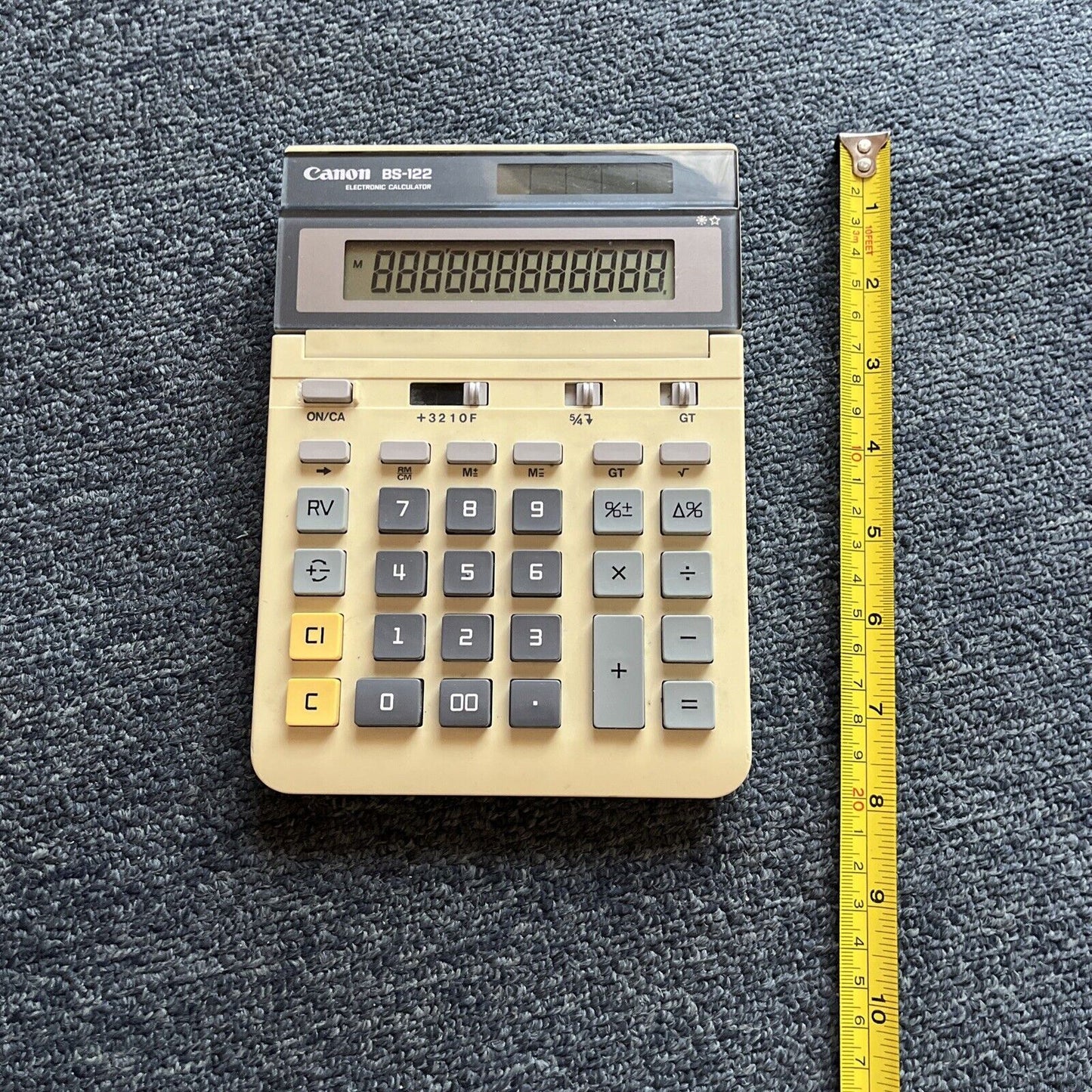 Canon BS-122 Electronic Large Calculator Solar Powered