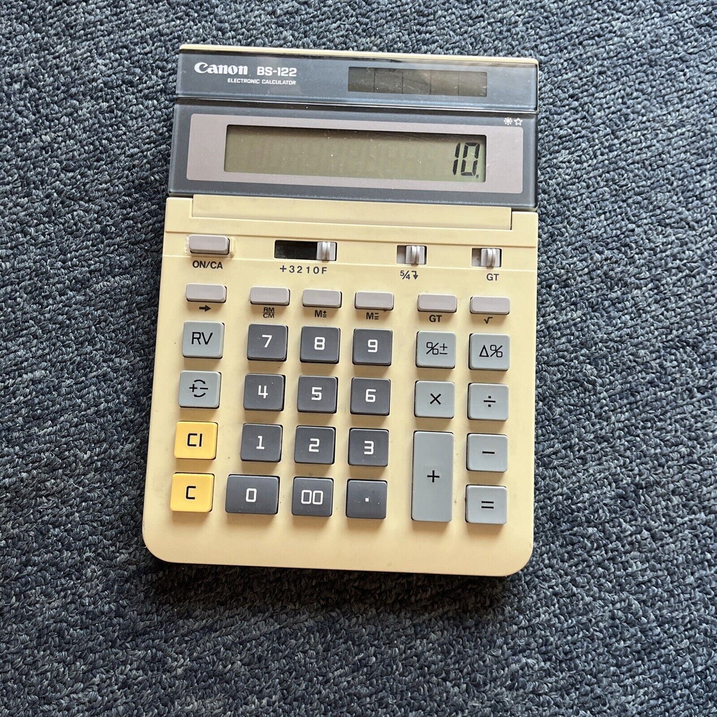 Canon BS-122 Electronic Large Calculator Solar Powered