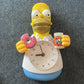 Homer Simpson Wall Clock with Moving Arms Donut Duff Beer 2009