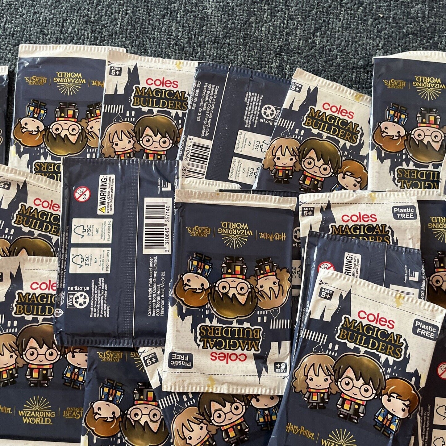 40x Magical Builders Harry Potter/Fantastic Beasts Collectable Unopened Coles