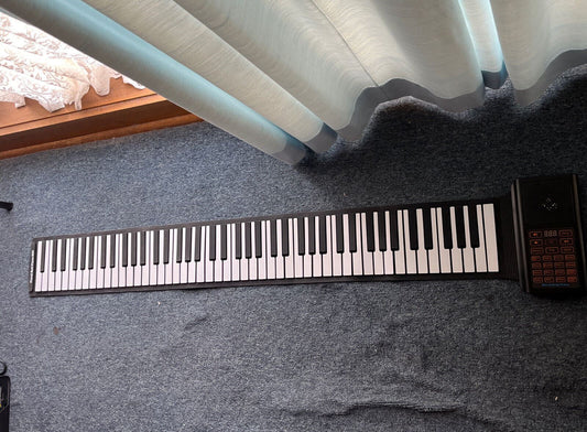 88 Keys Portable Keyboard Piano Foldable Electric Hand Rolls Piano Rechargeable