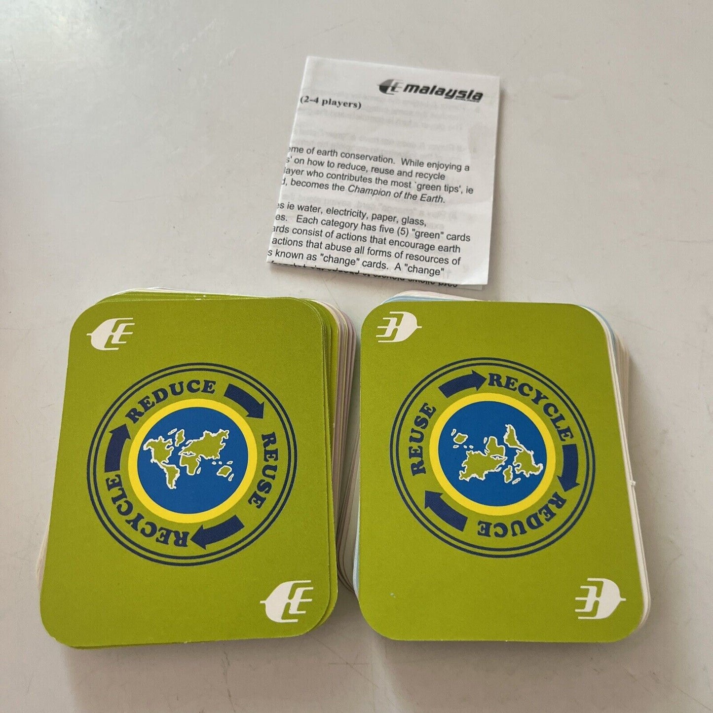2x Malaysia Airlines Champion of the Earth Card Game