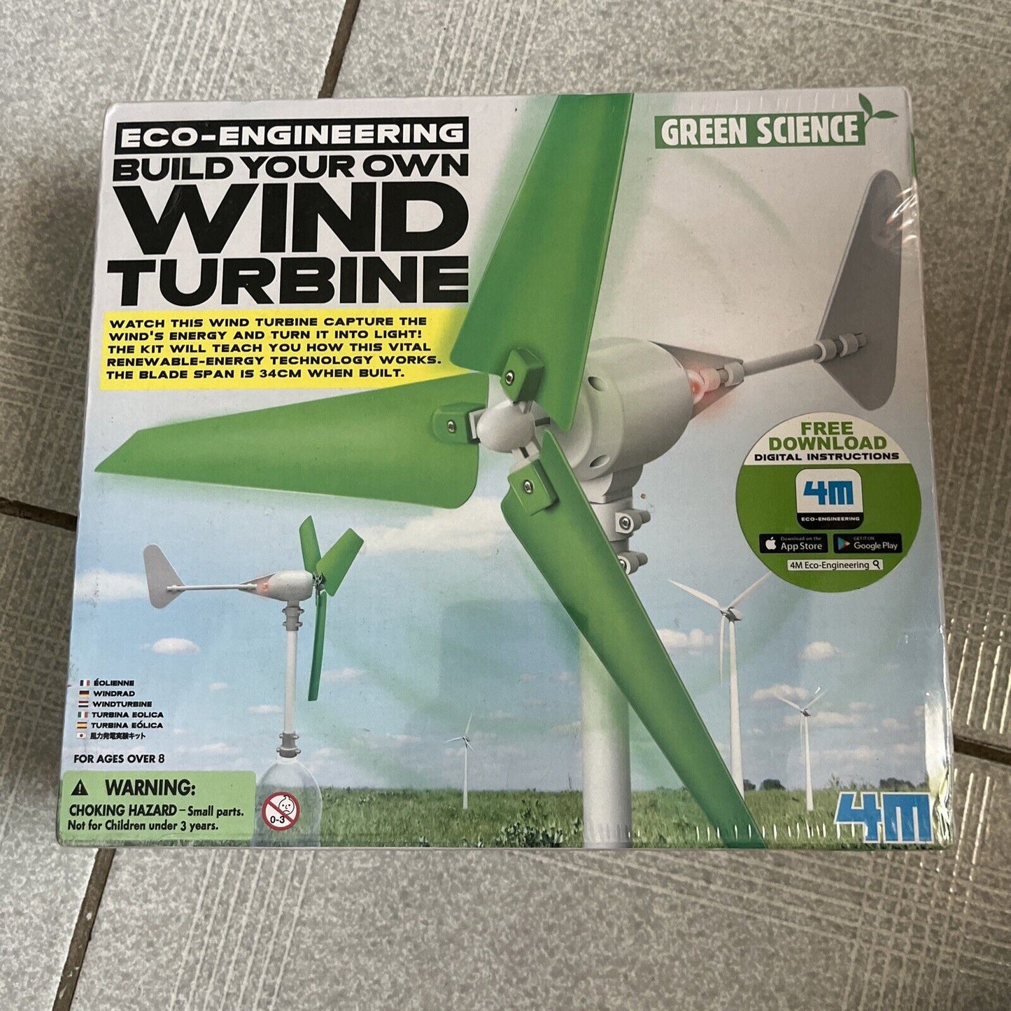 *New Sealed* 4M Green Science Build A Wind Turbine Kit