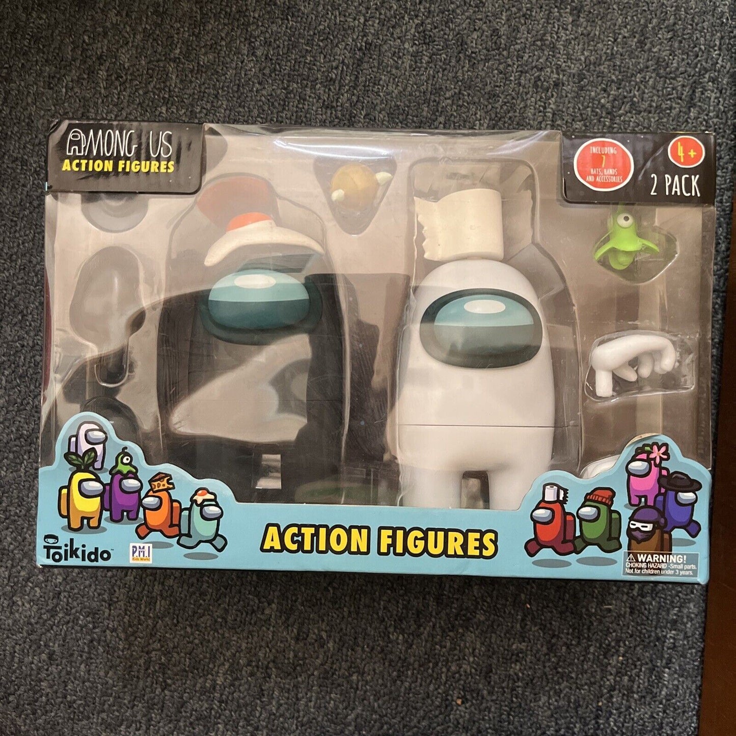 *New* AMONG US Action Figures 2 Pack Black/White incl:7 Access  Approx 12cm