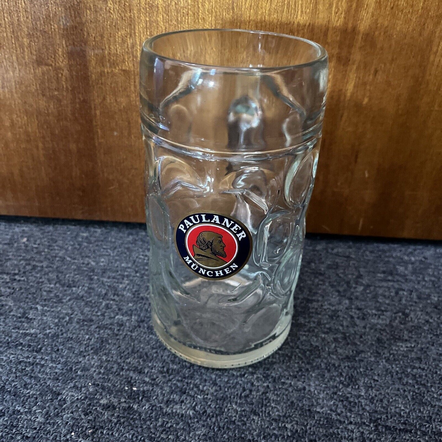 PAULANER MUNCHEN Beer Stein Large Dimpled 1L Glass