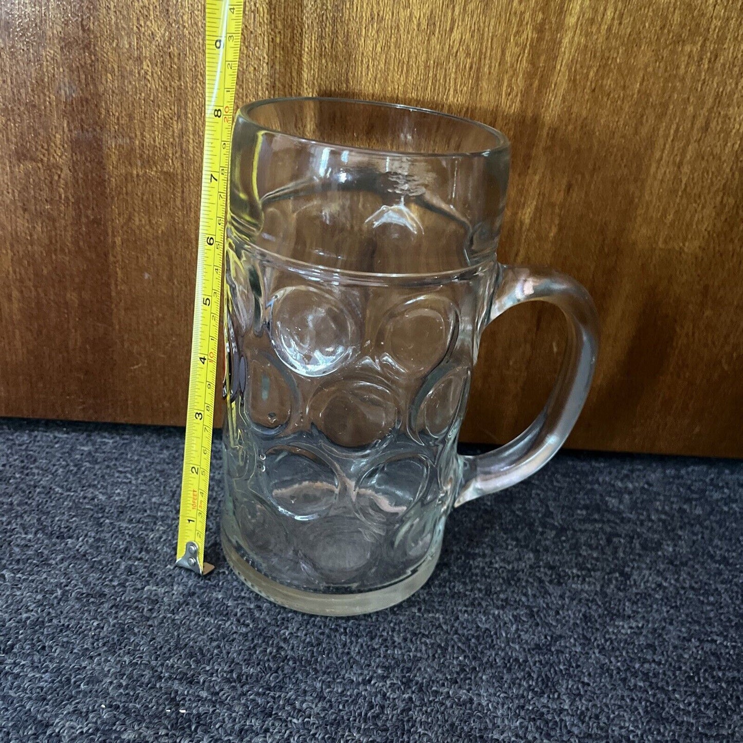 PAULANER MUNCHEN Beer Stein Large Dimpled 1L Glass