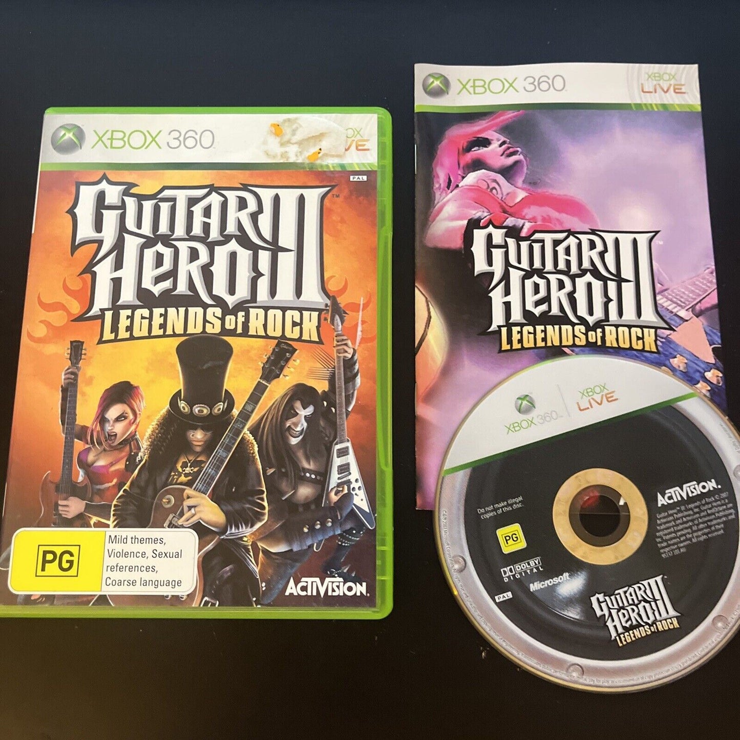 Guitar Hero III: Legends Of Rock - Xbox 360 - Complete with Manual PAL