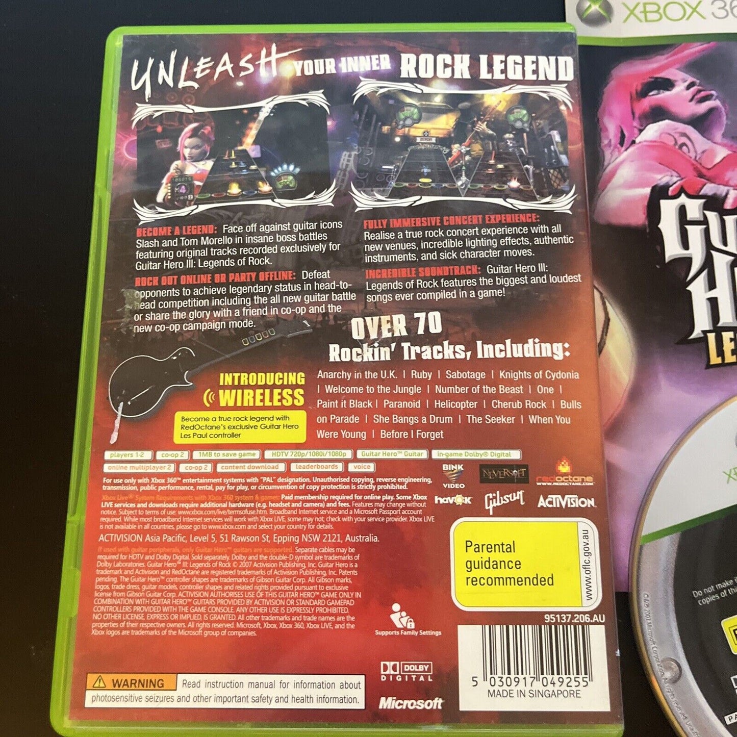 Guitar Hero III: Legends Of Rock - Xbox 360 - Complete with Manual PAL