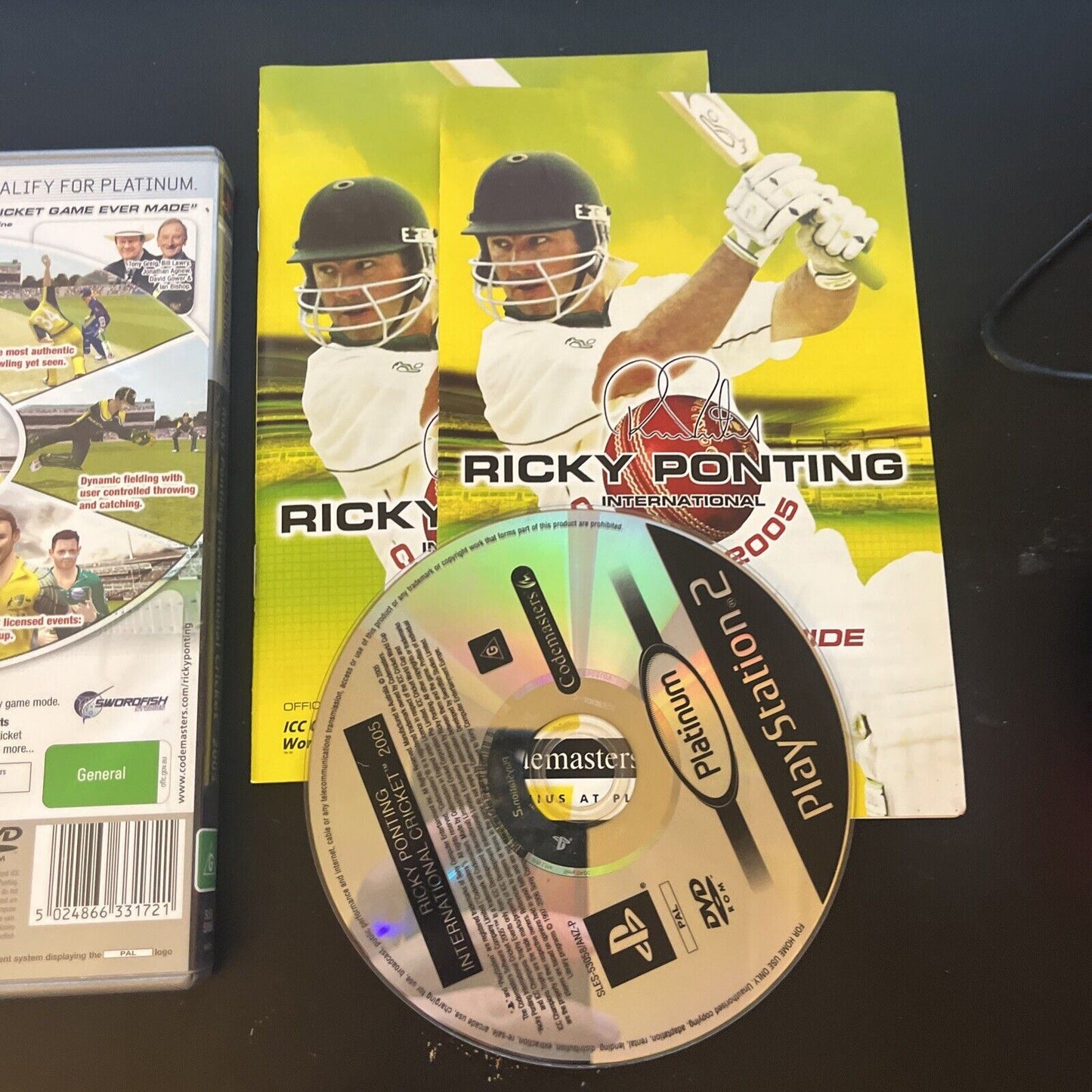 Ricky Ponting International Cricket 2005 Sony PS2 (Platinum) PAL With Manual