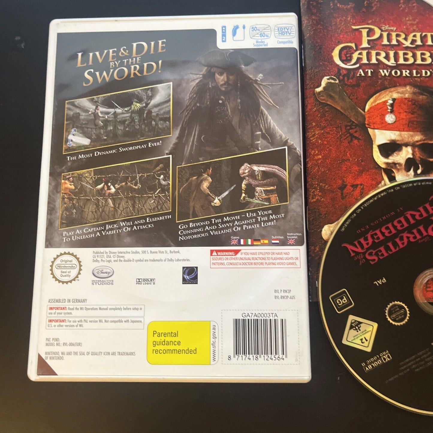 Disney Pirates Of The Caribbean At Worlds End Nintendo Wii Game PAL With Manual